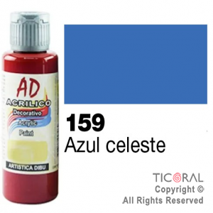 ACRIL.DECOR.AD 159 AZUL CELESTE 60ML X 6 UNIDADES