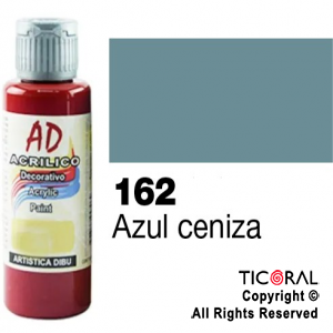 ACRIL.DECOR.AD 162 AZUL CENIZA 60ML X 6 UNIDADES