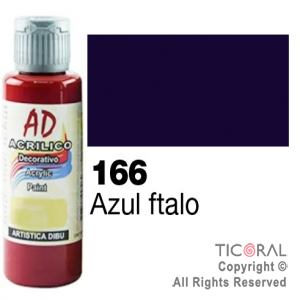 ACRIL.DECOR.AD 166 AZUL FTALO 60ML X 6 UNIDADES