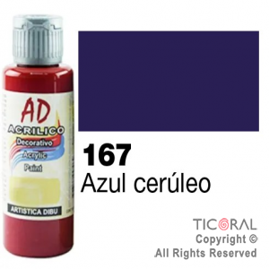 ACRIL.DECOR.AD 167 AZUL CERULEO 60ML X 6 UNIDADES