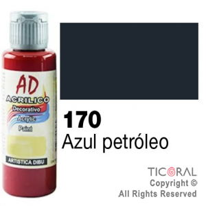 ACRIL.DECOR.AD 170 AZUL PETROLEO 60ML X 6 UNIDADES