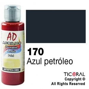 ACRIL.DECOR.AD 170 AZUL PETROLEO 60ML X 6 UNIDADES