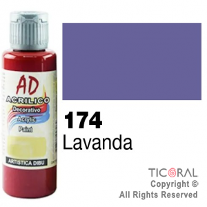 ACRIL.DECOR.AD 174 LAVANDA 60ML X 6 UNIDADES