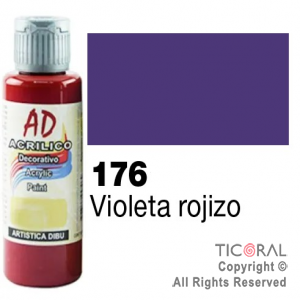 ACRIL.DECOR.AD 176 VIOLETA ROJIZO 60ML X 6 UNIDADES