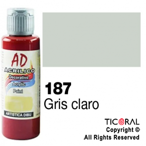 ACRIL.DECOR.AD 187 GRIS CLARO 60ML X 6 UNIDADES