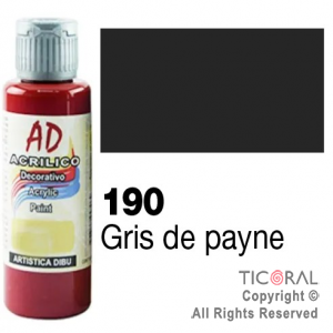 ACRIL.DECOR.AD 190 GRIS DE PAYNE 60ML X 6 UNIDADES