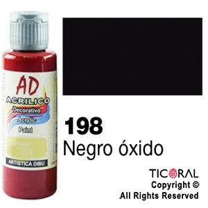 ACRIL.DECOR.AD 198 NEGRO OXIDO 60ML X 6 UNIDADES