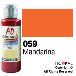 ACRIL.DECOR.AD 059 MANDARINA X 6 UNIDADES