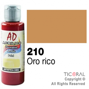 ACRIL.DECOR.AD 210 ORO RICO 60ML X 6 UNIDADES