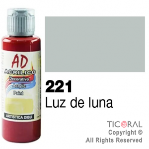 ACRIL.DECOR.AD 221 LUZ DE LUNA 60ML X 6 UNIDADES