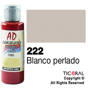 ACRIL.DECOR.AD 222 BLANCO PERLADO 60ML X 6 UNIDADES