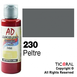 ACRIL.DECOR.AD 230 PELTRE 60ML X 6 UNIDADES