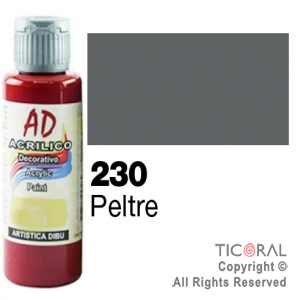 ACRIL.DECOR.AD 230 PELTRE 60ML X 6 UNIDADES