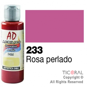 ACRIL.DECOR.AD 233 PERLADO ROSA 60ML X 6 UNIDADES