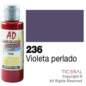 ACRIL.DECOR.AD 236 PERLADO VIOLETA 60ML X 6 UNIDADES