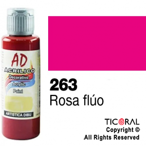 ACRIL.DECOR.AD 263 ROSA FLUO 60ML X 6 UNIDADES