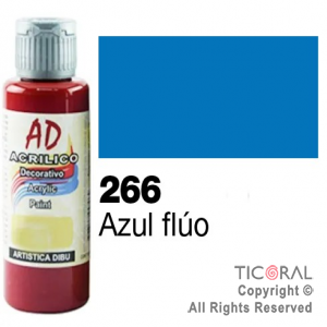 ACRIL.DECOR.AD 266 AZUL FLUO 60ML X 6 UNIDADES