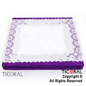 TORTERA TELGO GIBREADA RECTANGULAR VIOLETA 32X39,5X2 CM x 1