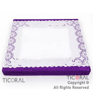 TORTERA TELGO GIBREADA RECTANGULAR VIOLETA 32X39,5X2 CM x 1