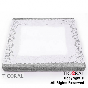 TORTERA TELGO GIBREADA RECTANGULAR PLATA 32X39,5X2 CM x 1