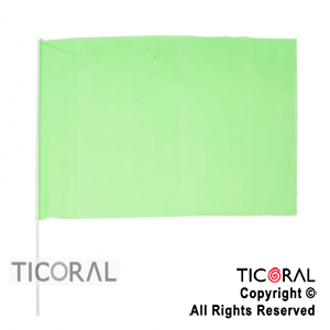 BANDERA PLAST FLUO 40X60CM VERDE x 20