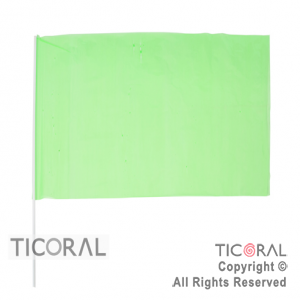 BANDERA PLAST FLUO 40X60CM VERDE x 20