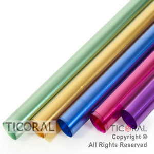 PAPEL CELOFAN CRISTAL COLORES 55CMX90CM BLISTER X 5 UNIDADES .