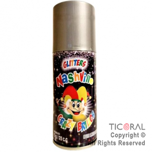 GLITTER BRILLOS EN AEOROSOL EN AEROSOL PLATEADO 120CC X 6