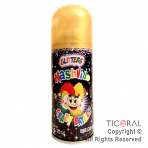 GLITTER BRILLOS EN AEOROSOL EN AEROSOL DORADO 120CC X 6 UNIDADES