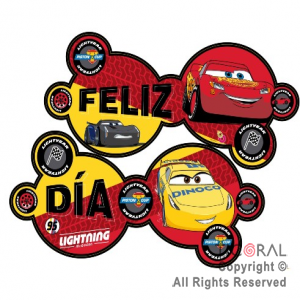 CARS 2019 BANDERIN FELIZ CUMPLE ART x 1