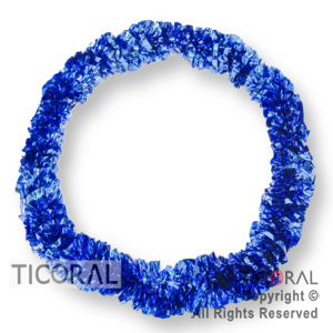 COLLAR HAWAIANO BOA METAL AZUL HS644-5 x 6