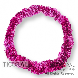 COLLAR HAWAIANO BOA METAL FUCSIA HS644-4 x 6