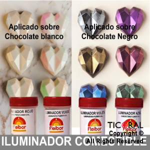 F.ILUMINADOR COMESTIBLE POLVO NACAR 3GR x 4