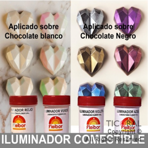 F.ILUMINADOR COMESTIBLE POLVO NACAR 3GR x 4