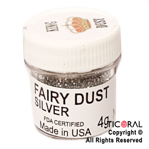 COLORANTE EN POLVO FAIRY GLITTER KD PLATA 4GR x 4