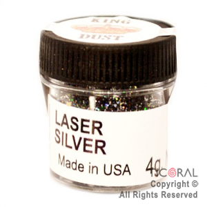 COLORANTE EN POLVO LASER SILVER KING DUST PLATA 4GR x 4