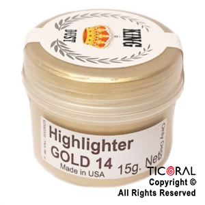 COLORANTE EN POLVO METALIZADO KD ORO 14 HIGHLIGHTER 15GR x 1