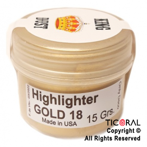 COLORANTE EN POLVO METALIZADO KD ORO 18 HIGHLIGHTER 15GR x 1