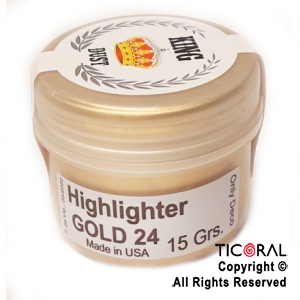 COLORANTE EN POLVO METALIZADO KD ORO 24 HIGHLIGHTER 15GR x 1