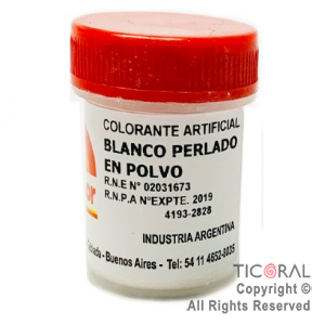 COLORANTE FLEIBOR BLANCO PERLADO EN POLVO 4 GR x 4