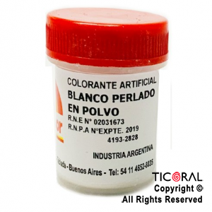 F.COLORANTE BLANCO PERLADO EN POLVO 4 GR x 4