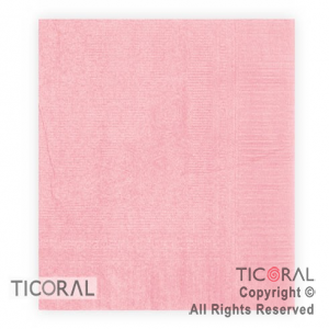 SERVILLETA PLENA ROSA PASTEL 33X33 SELECTA x 20