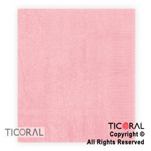 SERVILLETA PLENA ROSA PASTEL 33X33 SELECTA x 20