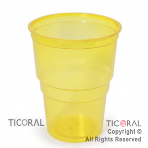 VASO 240CC COLOR CRISTAL AMARILLO x 50