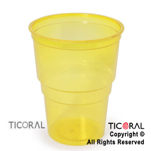 VASO 240CC COLOR CRISTAL AMARILLO x 50