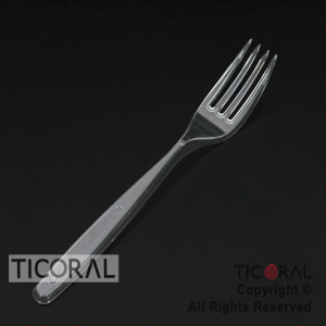 TENEDOR BISTROT CRISTAL PLASTICO 10 PAQUETES x 20 UNIDADES