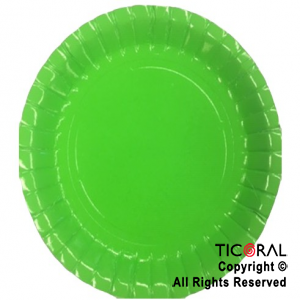 PLATO FLUO VERDE 22.5CM x 10