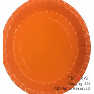 PLATO FLUO NARANJA 22.5CM x 10