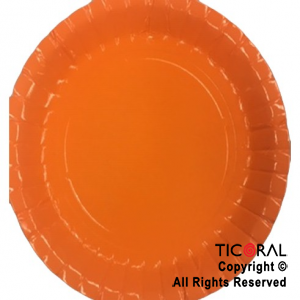 PLATO FLUO NARANJA 22.5CM x 10