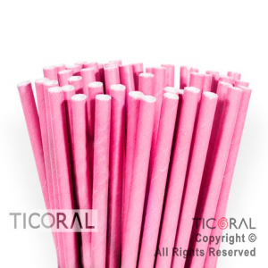 SORBETE POLIPAPEL COLOR ROSA PASTEL PAQ x 25 UNIDADES